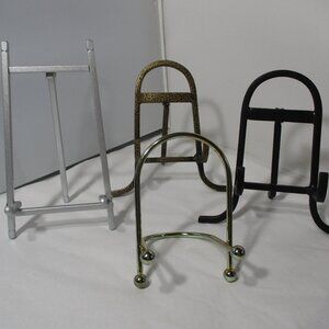Bundle of 4 Metal Picture Plate Photo Photograph Stands